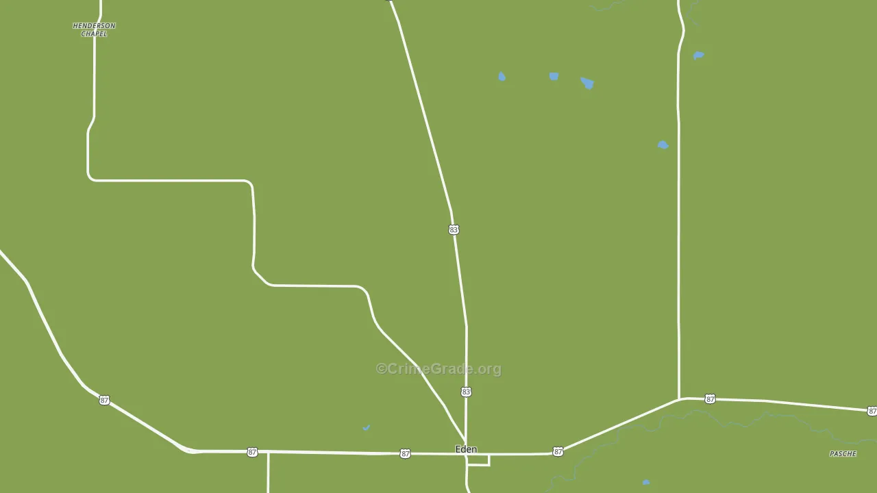 Concho County, TX Map of Burglary Rates