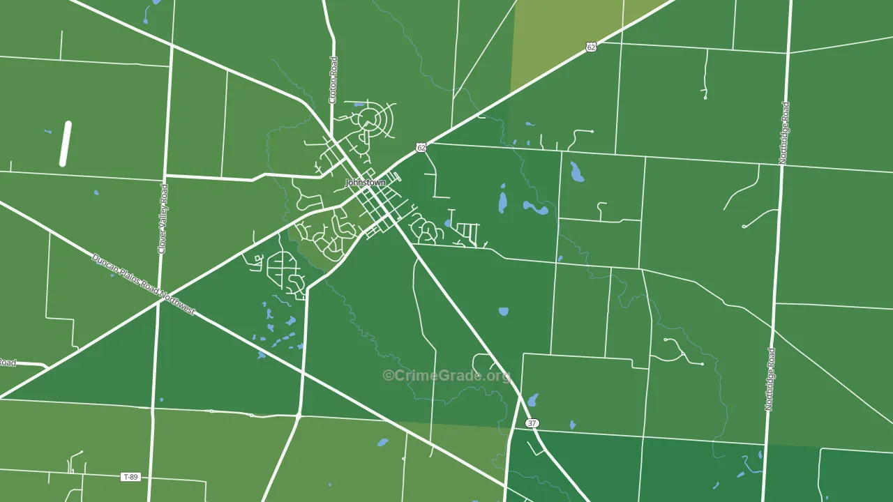 Concord, OH Map of Burglary Rates
