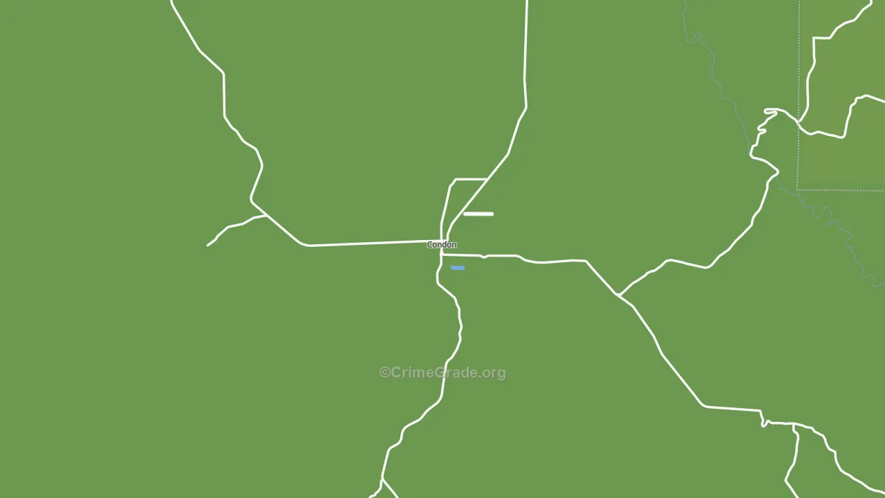 Condon, OR Map of Burglary Rates