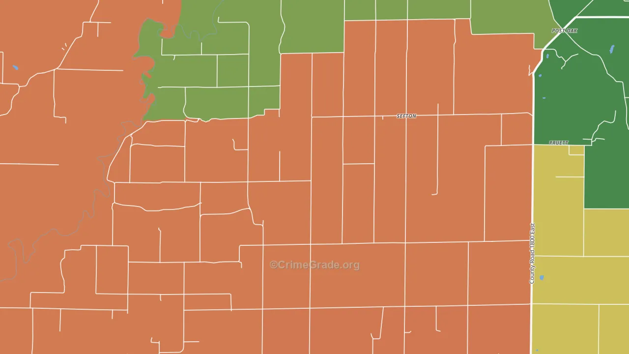 Confidence, IL Map of Burglary Rates
