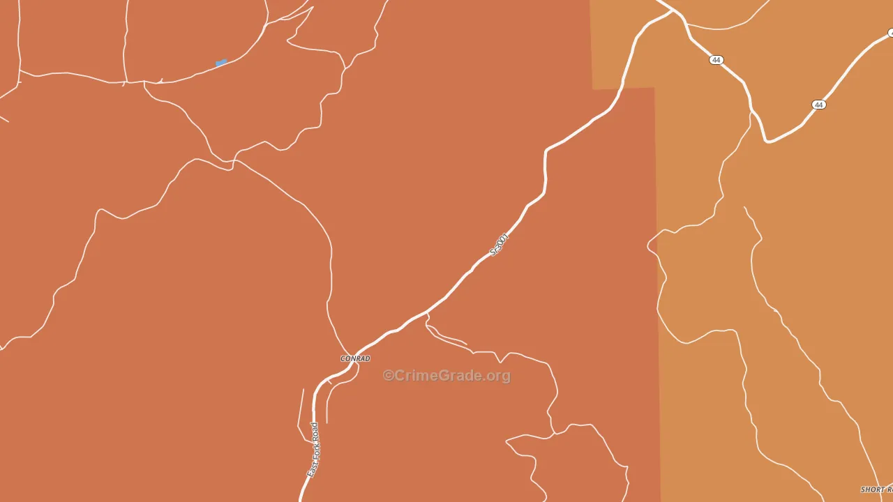 Conrad, PA Map of Burglary Rates