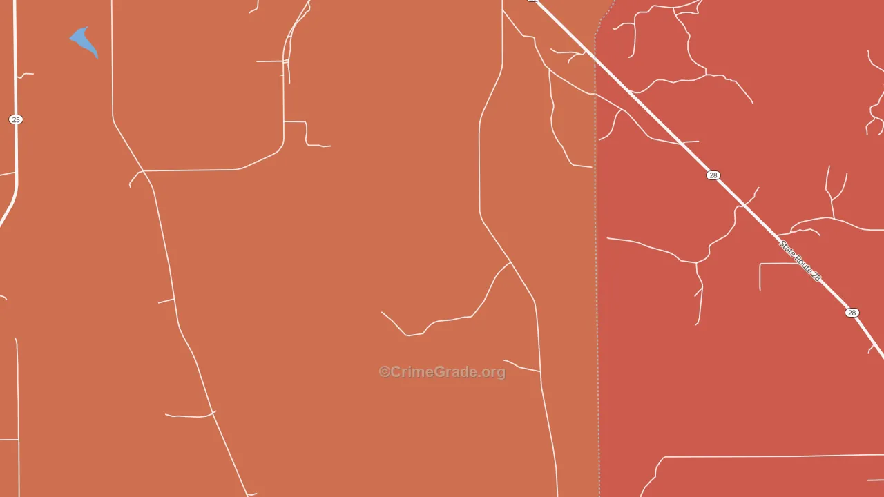 Consul, AL Map of Burglary Rates