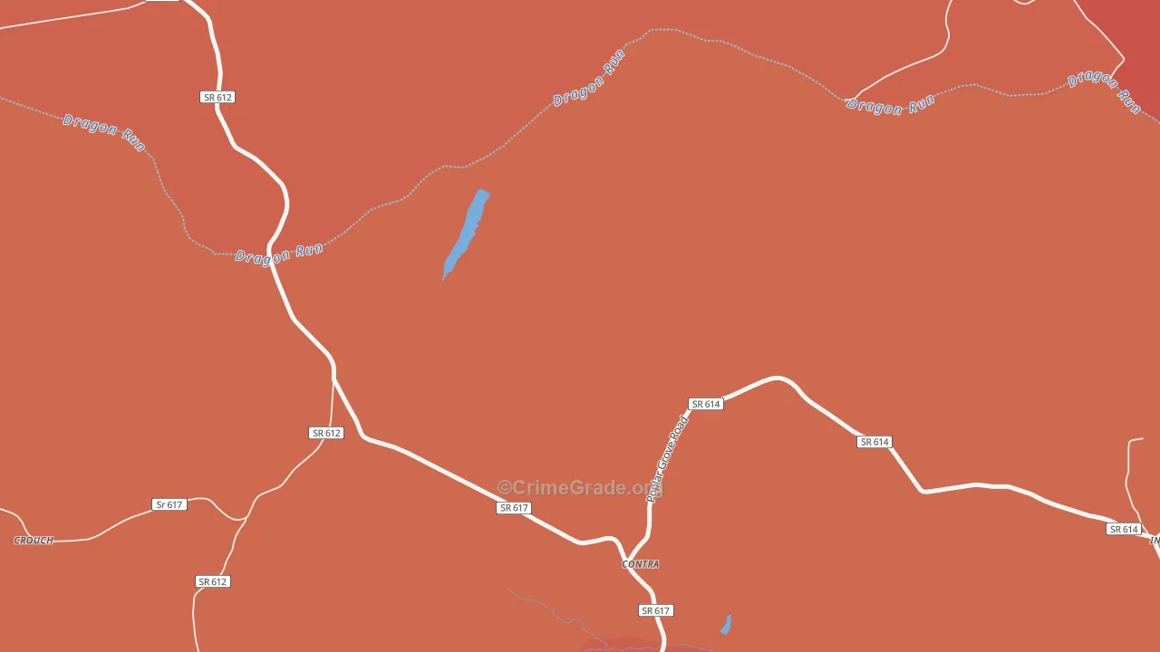 Contra, VA Map of Burglary Rates