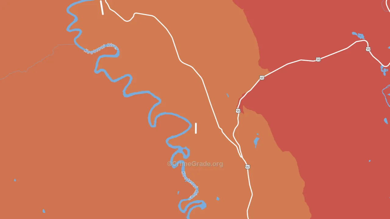 Copeland, ID Map of Burglary Rates