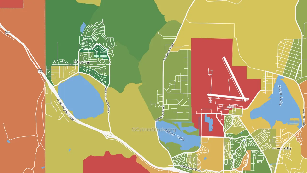 Copperfield, NV Map of Burglary Rates