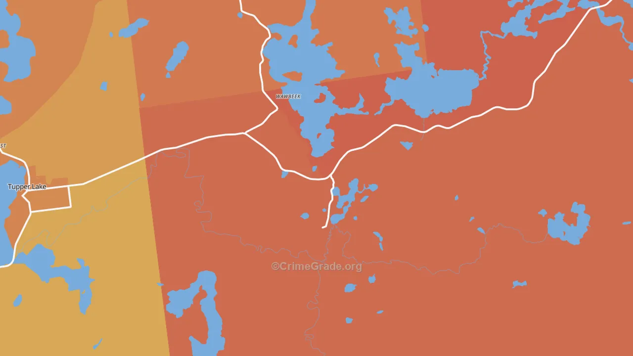 Coreys, NY Map of Burglary Rates