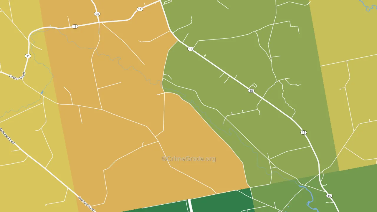 Corinth, ME Map of Burglary Rates