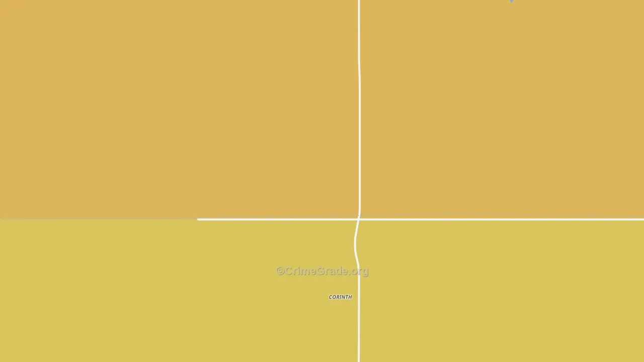 Corinth, ND Map of Burglary Rates