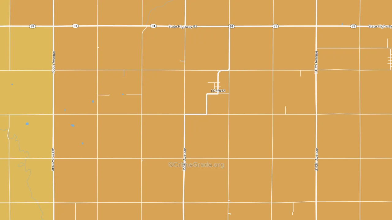 Cornlea, NE Map of Burglary Rates
