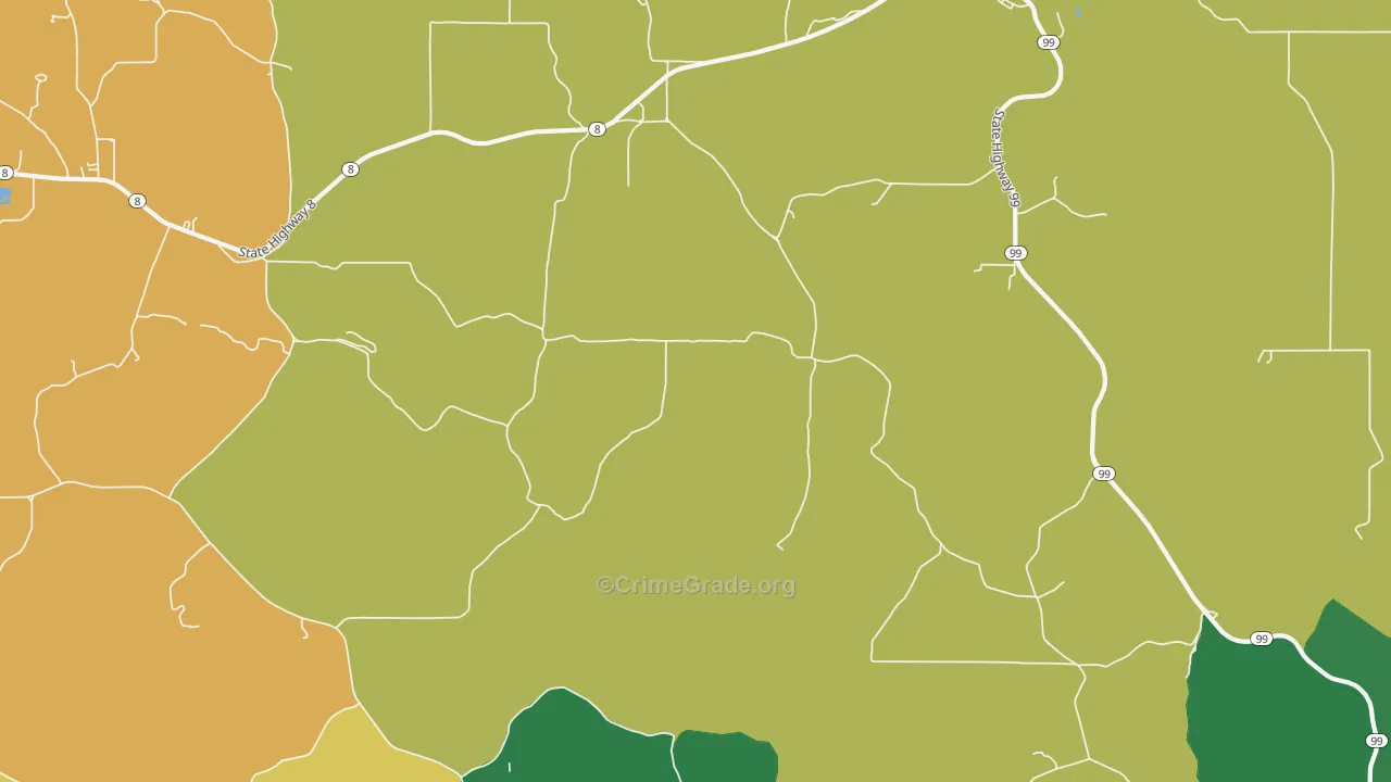 Cornwall, ID Map of Burglary Rates