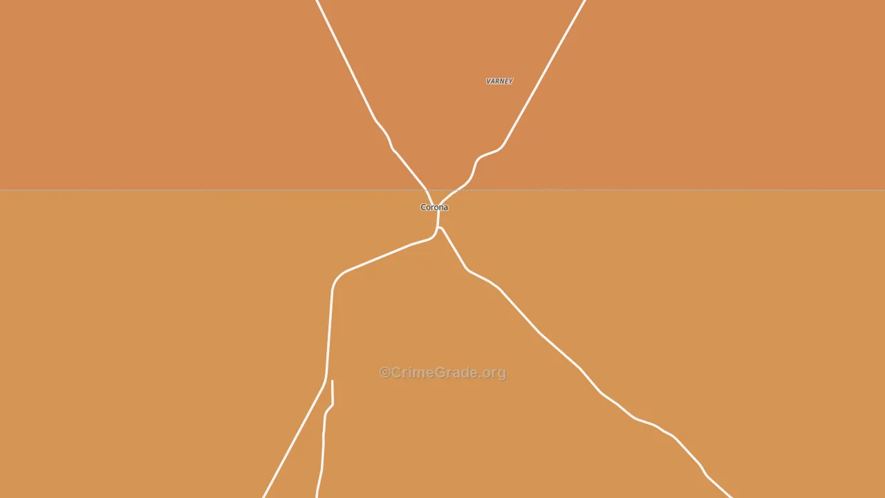 Corona, NM Map of Burglary Rates