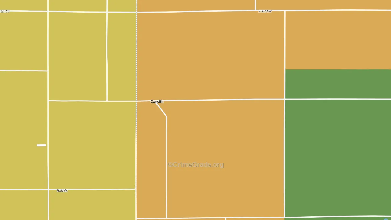 Corwith, IA Map of Burglary Rates