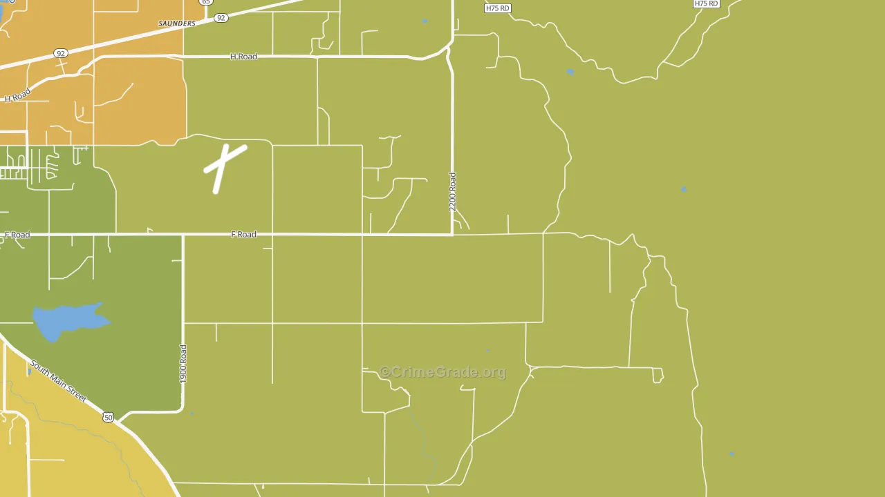 Cory, CO Map of Burglary Rates