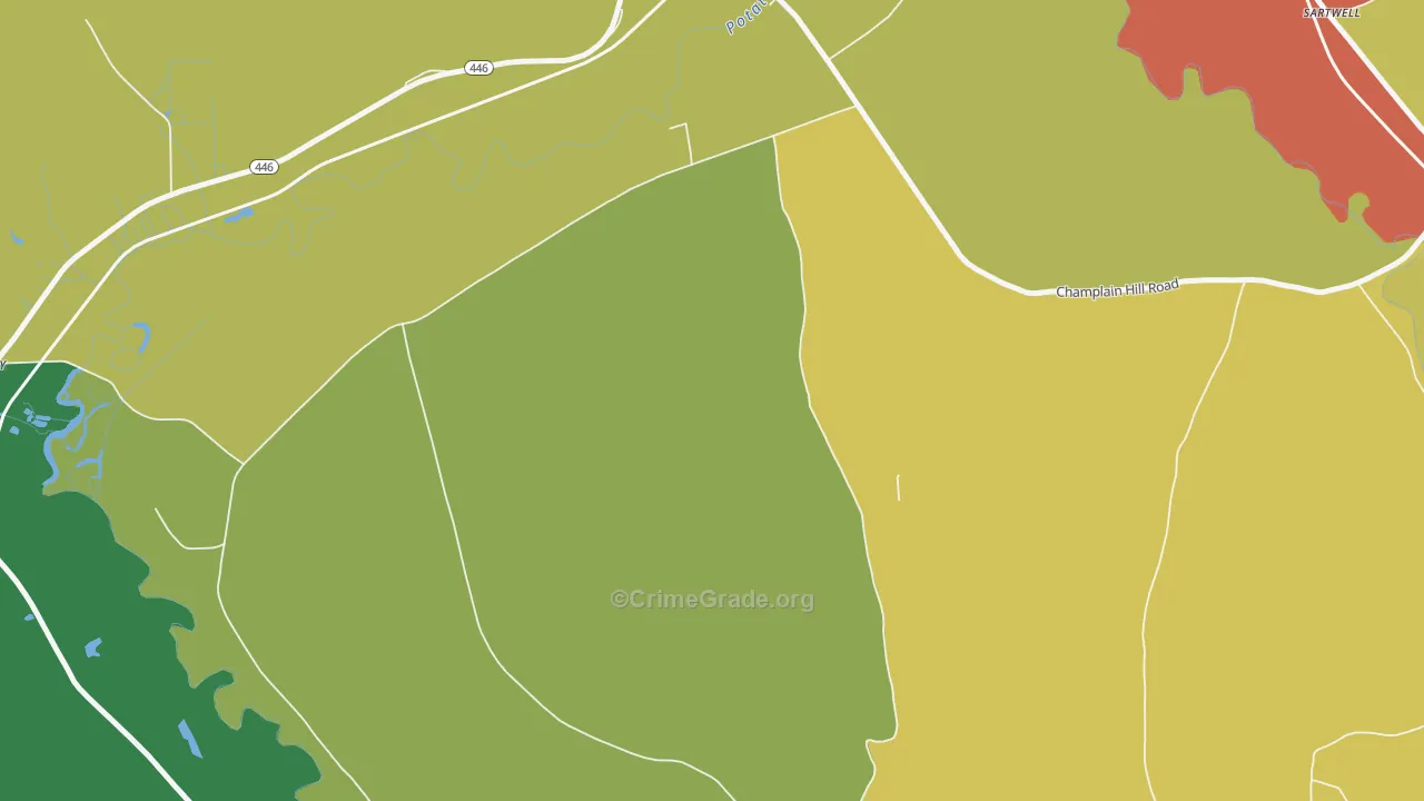 Coryville, PA Map of Burglary Rates