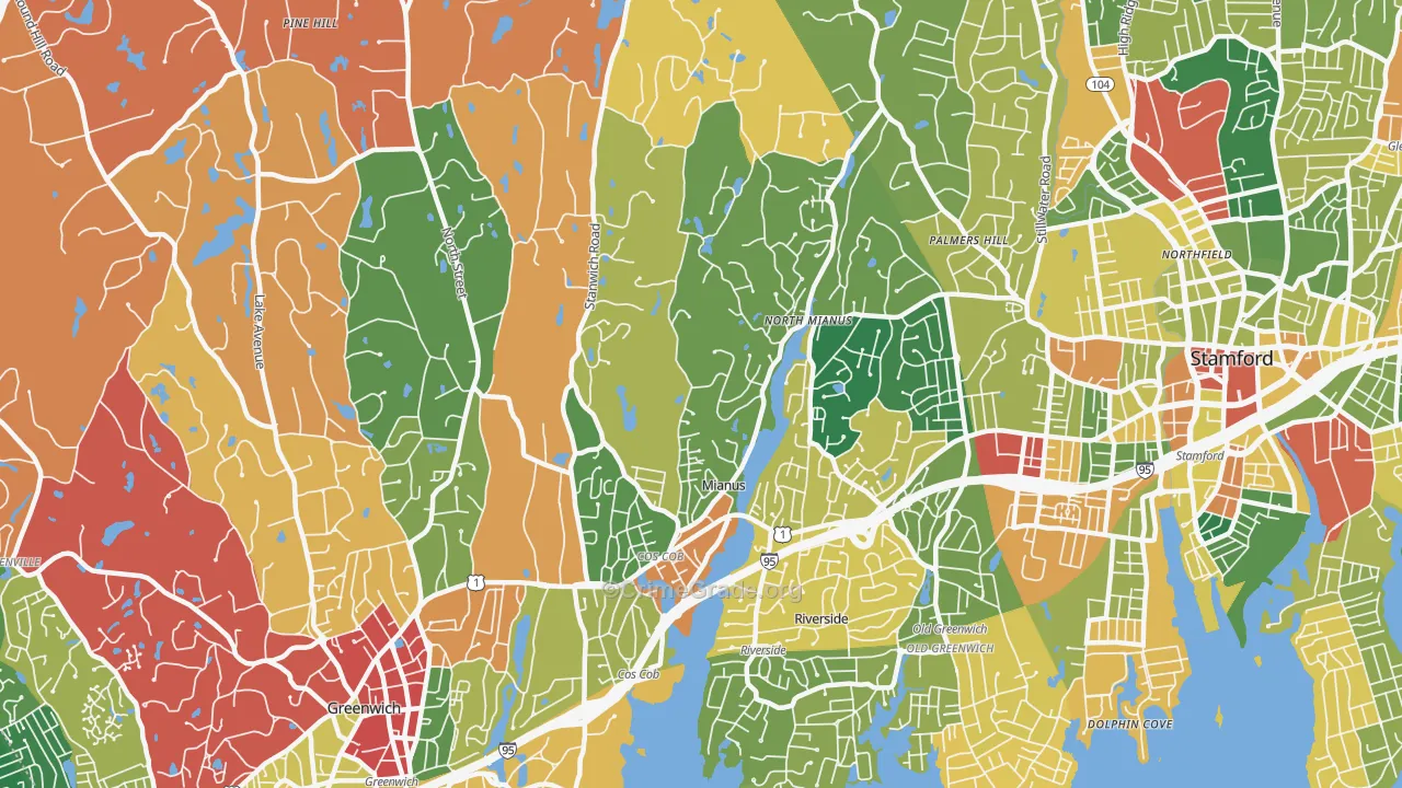 Cos Cob, CT Map of Burglary Rates