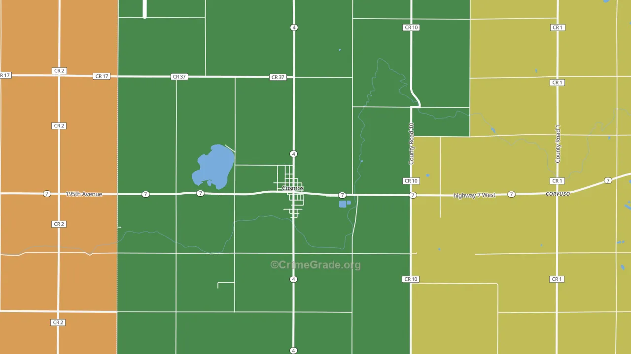Cosmos, MN Map of Burglary Rates