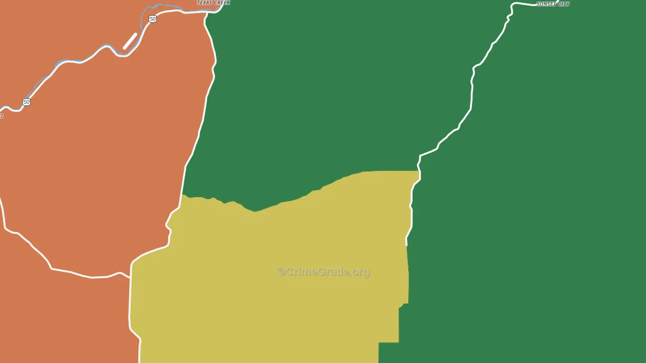 Cotopaxi, CO Map of Burglary Rates
