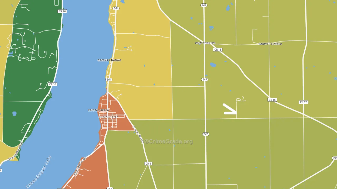 Cottage City, NY Map of Burglary Rates