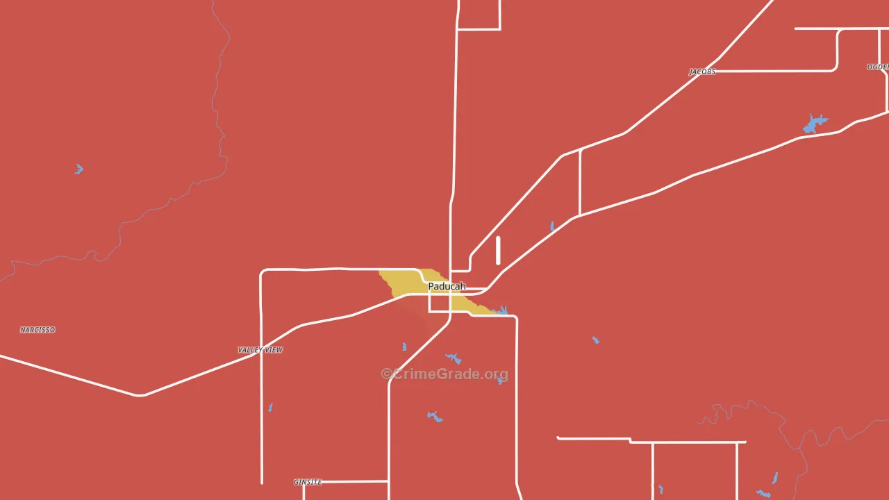Cottle County, TX Map of Burglary Rates