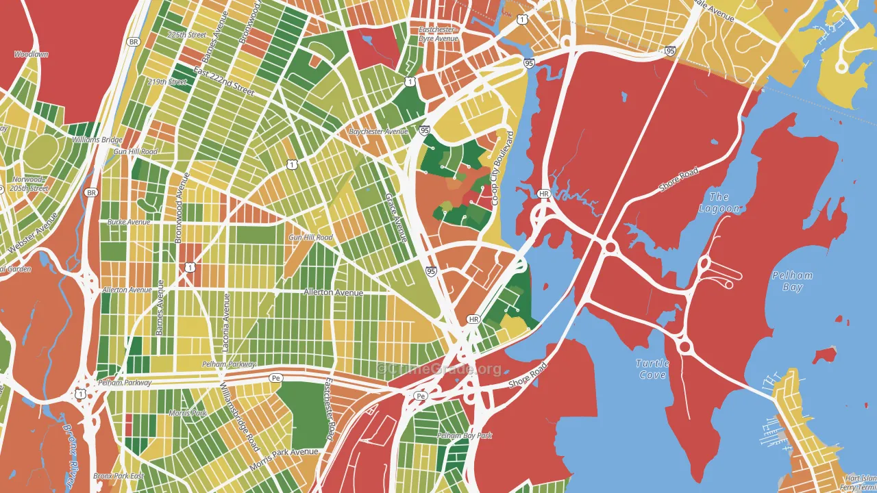 Country Club, Bronx, NY Map of Burglary Rates