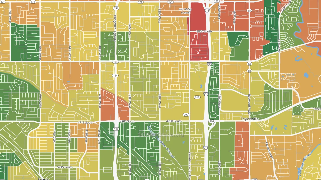 Country Squire Estates, West Valley City, UT Map of Burglary Rates