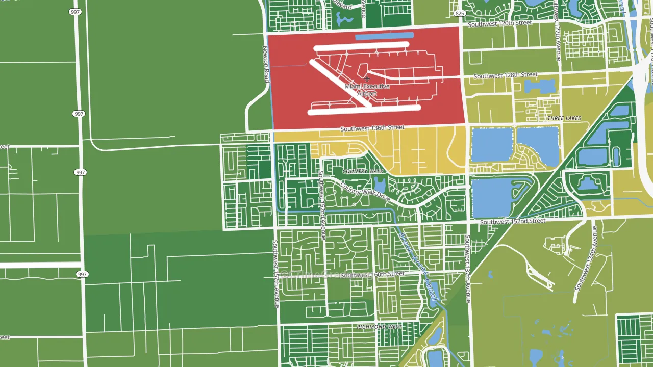Country Walk, FL Map of Burglary Rates