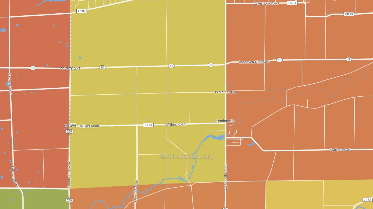 County Line, NY Map of Burglary Rates