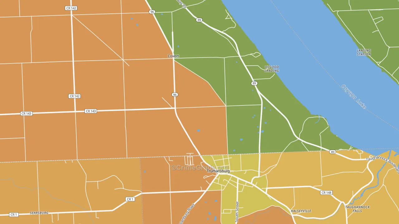 Covert, NY Map of Burglary Rates
