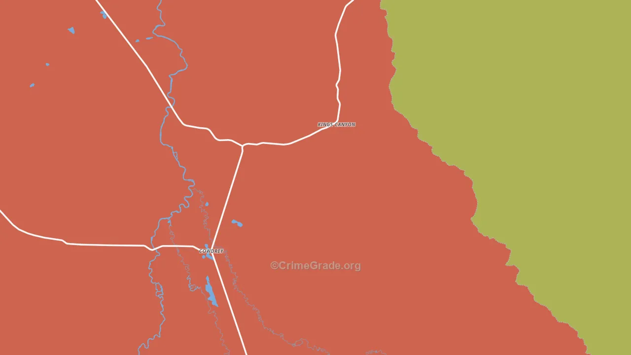 Cowdrey, CO Map of Burglary Rates