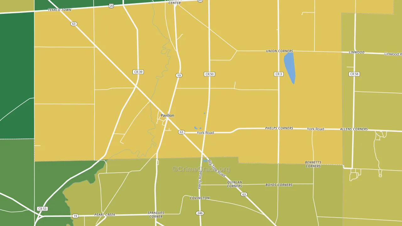 Craigs, NY Map of Burglary Rates