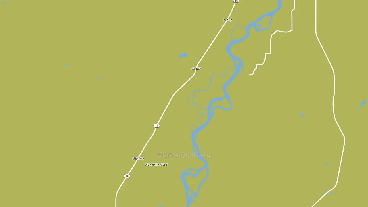Crane, MT Map of Burglary Rates