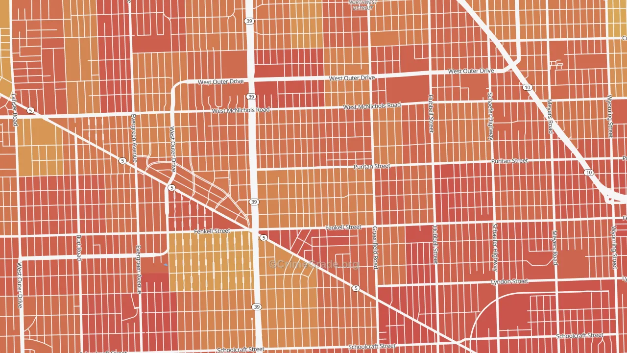 Crary-St Marys, Detroit, MI Map of Burglary Rates