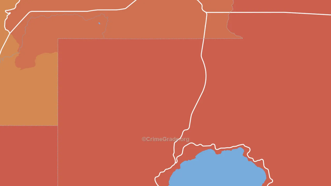 Crater Lake, OR Map of Burglary Rates