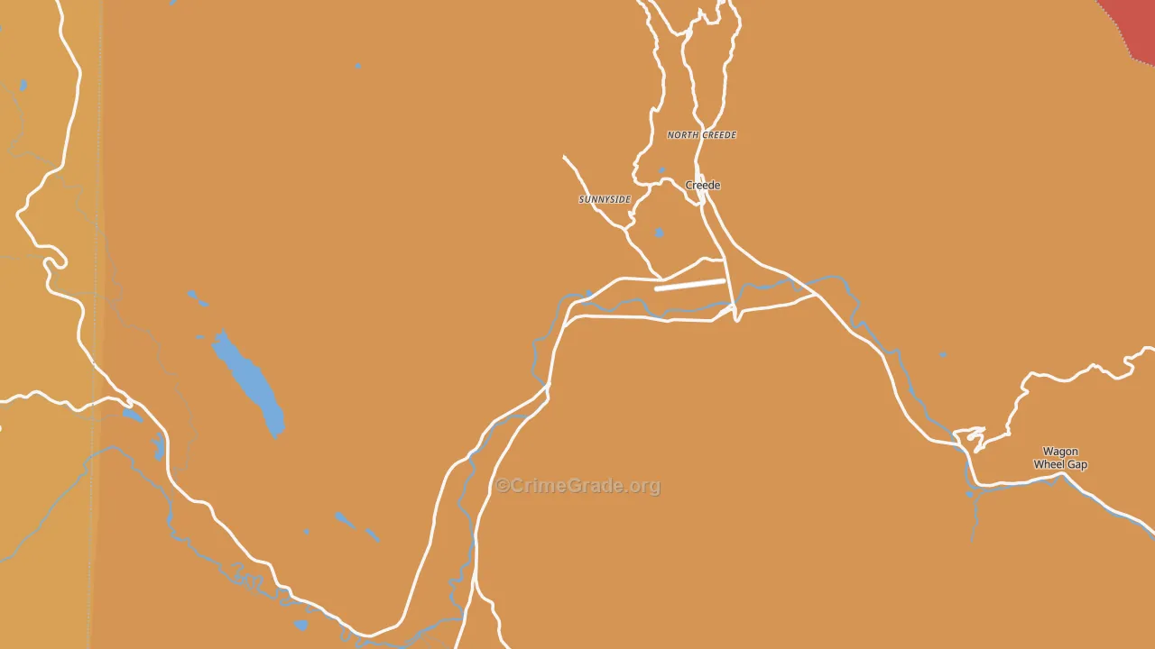 Creede, CO Map of Burglary Rates