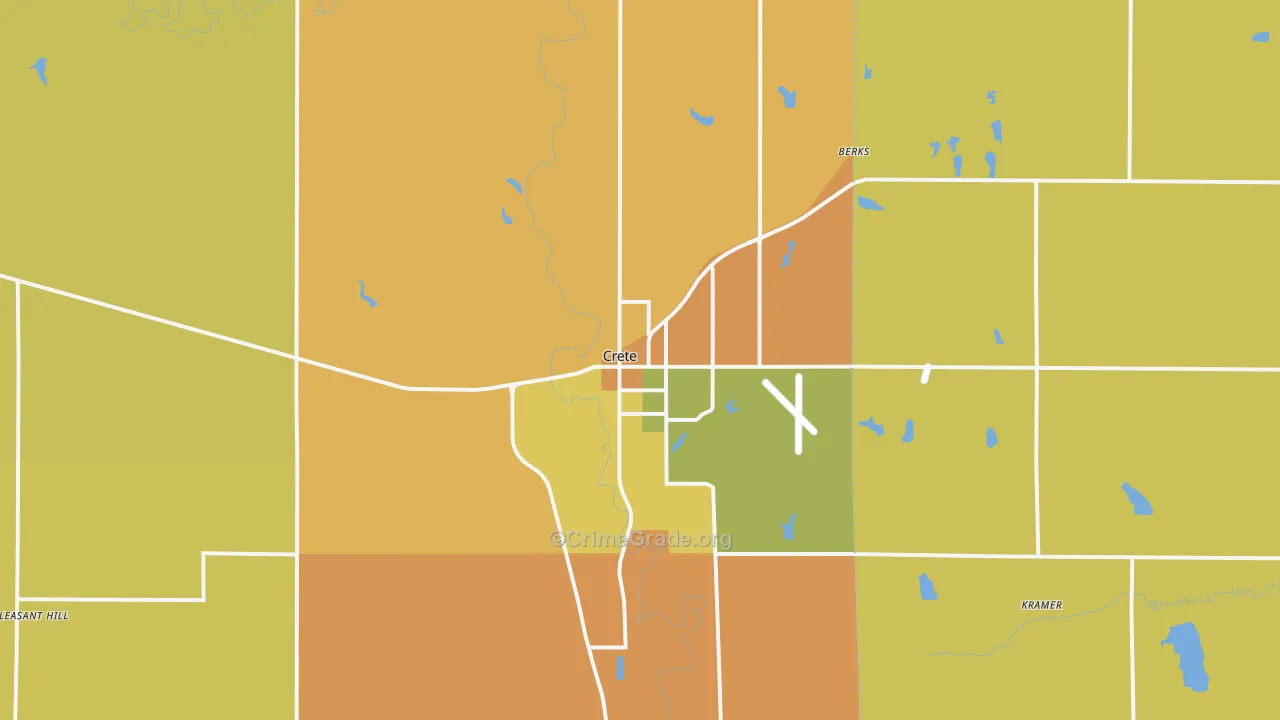 Crete, NE Map of Burglary Rates