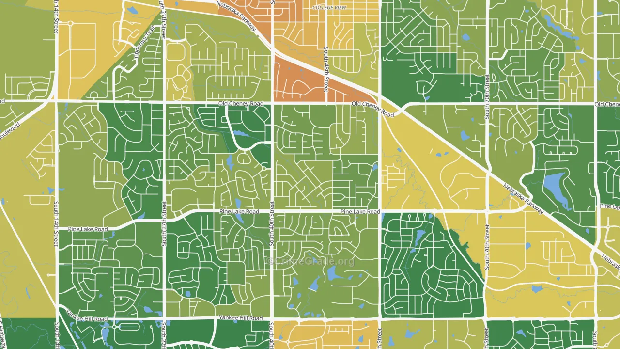 Cripple Creek, Lincoln, NE Map of Burglary Rates