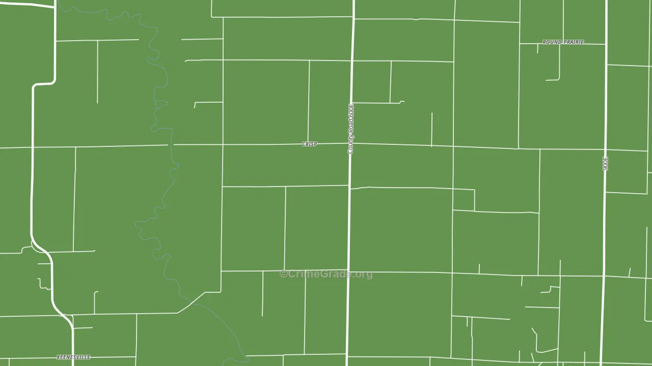 Crisp, IL Map of Burglary Rates