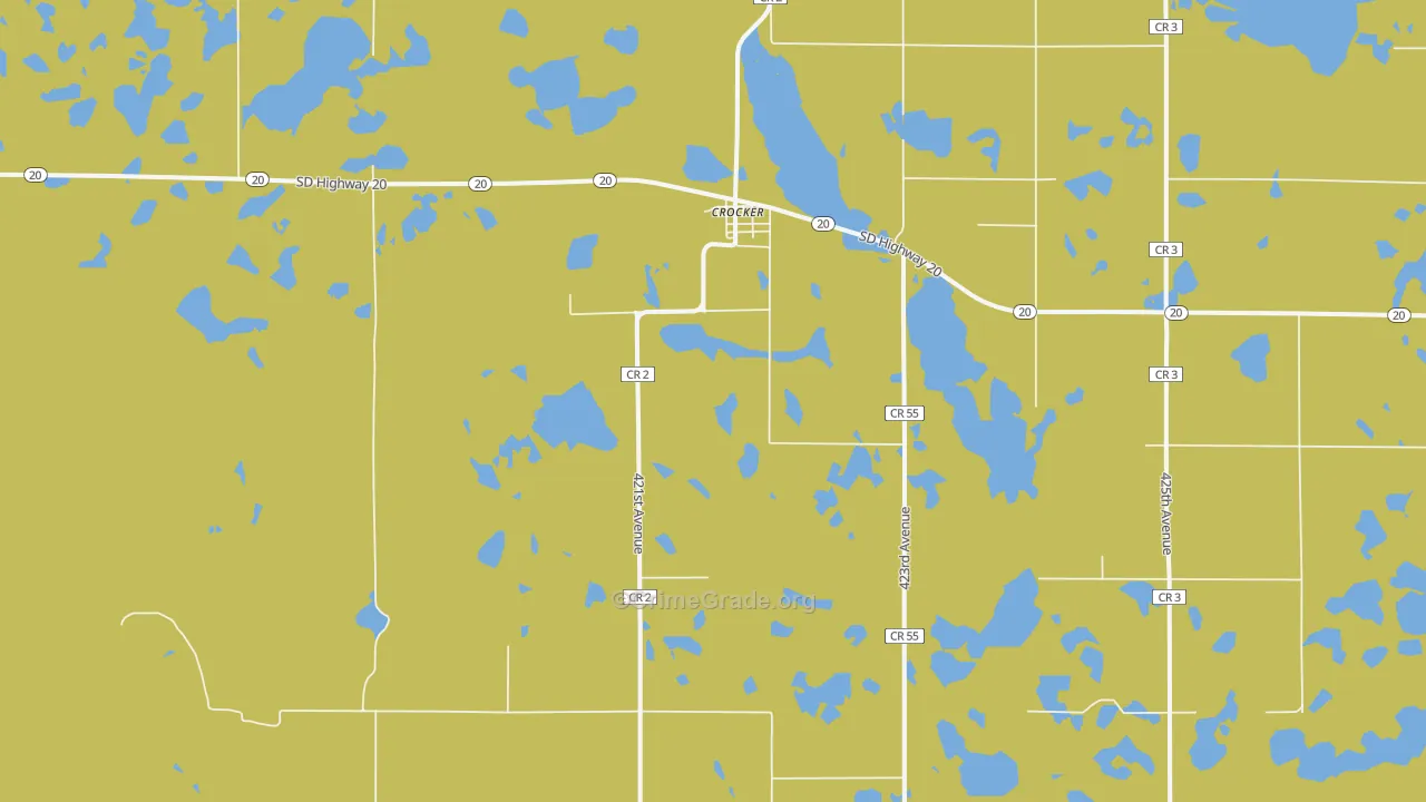 Crocker, SD Map of Burglary Rates