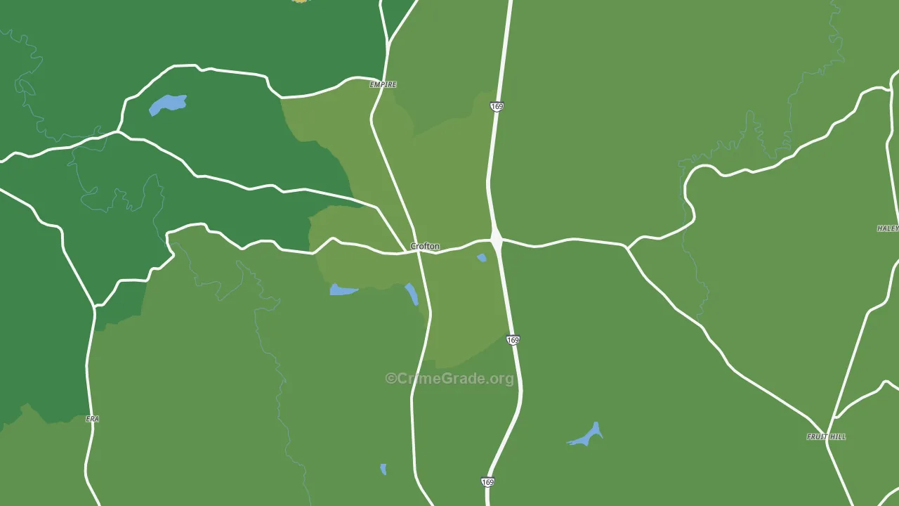 Crofton, KY Map of Burglary Rates