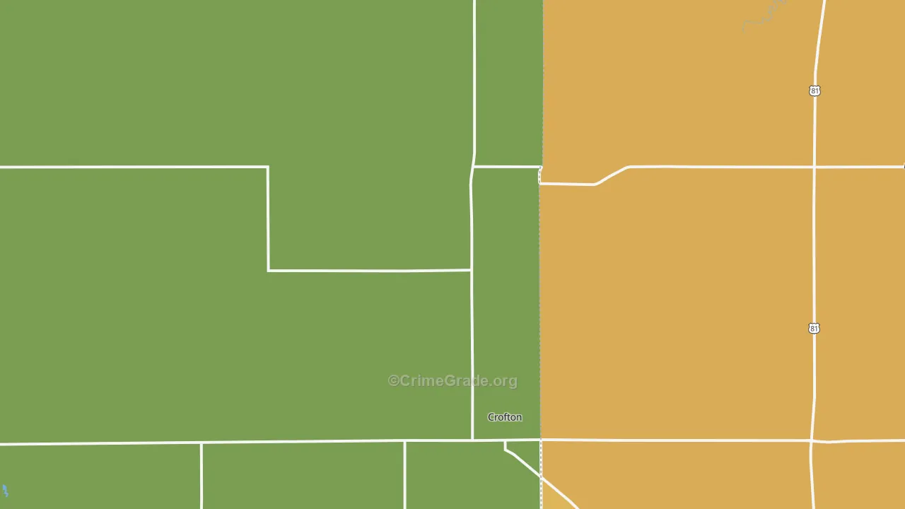 Crofton, NE Map of Burglary Rates