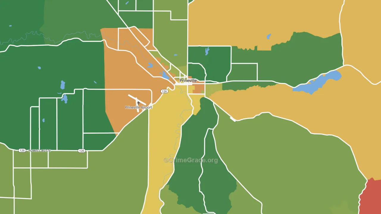 Crook County, OR Map of Burglary Rates
