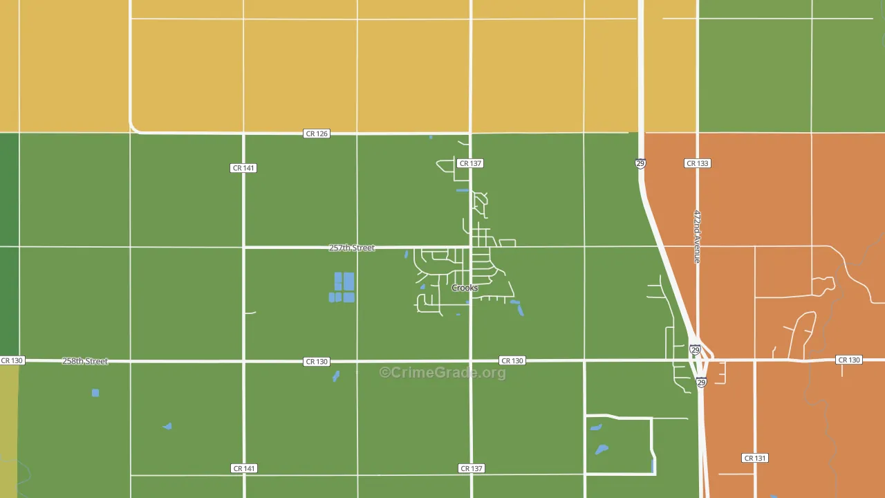 Crooks, SD Map of Burglary Rates