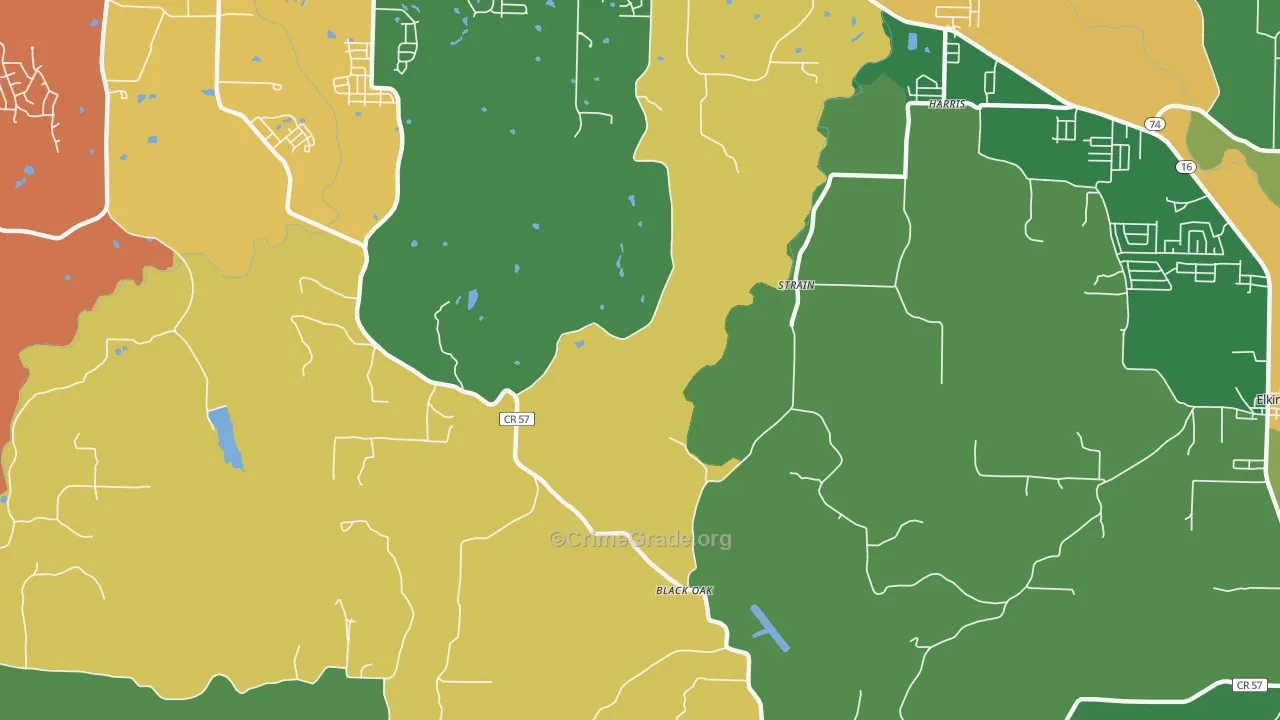 Crosses, AR Map of Burglary Rates