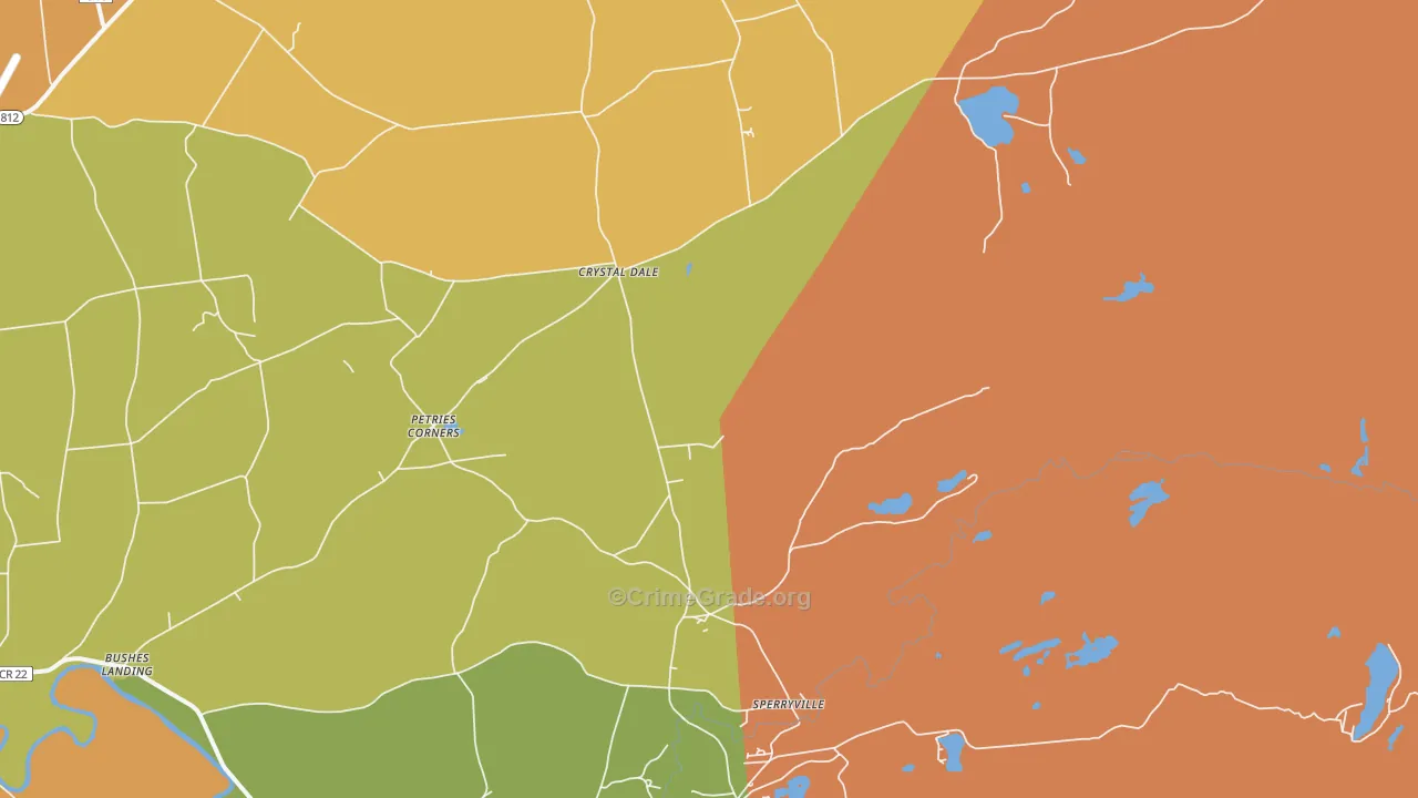 Crystal Dale, NY Map of Burglary Rates
