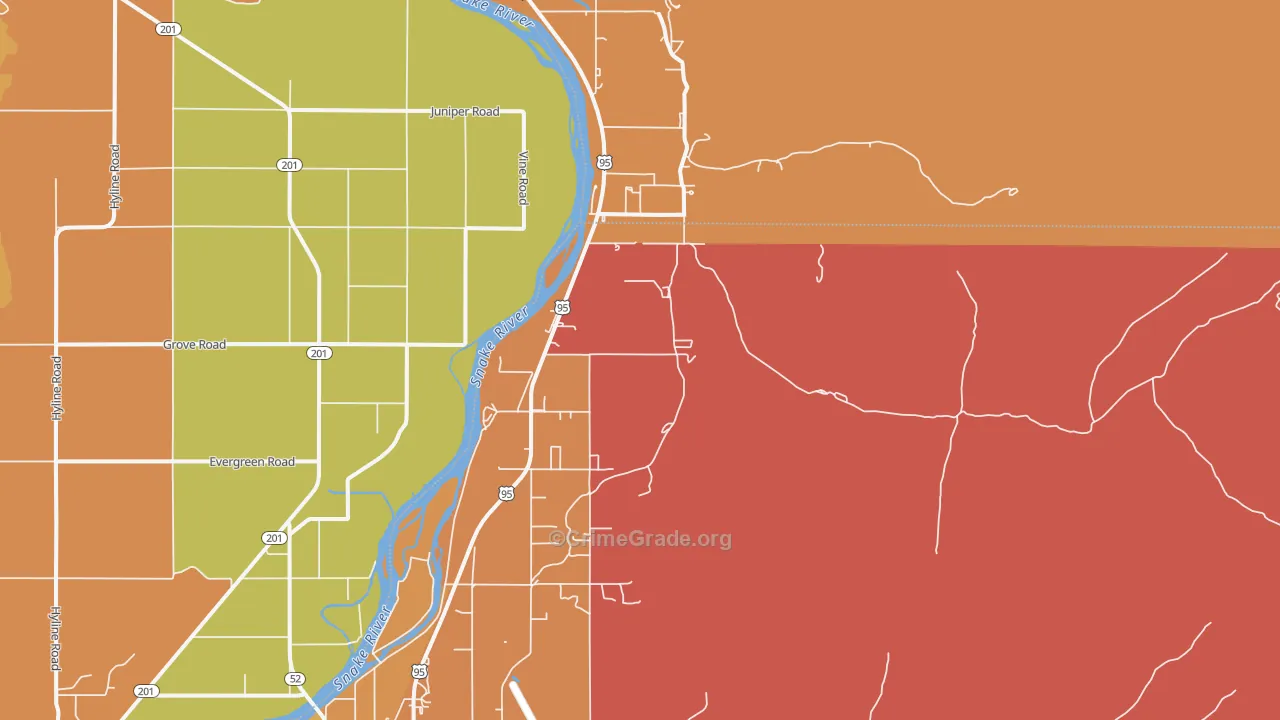 Crystal, ID Map of Burglary Rates