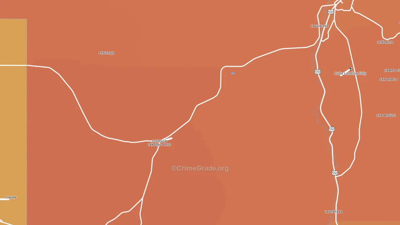 Cuba, NM Map of Burglary Rates