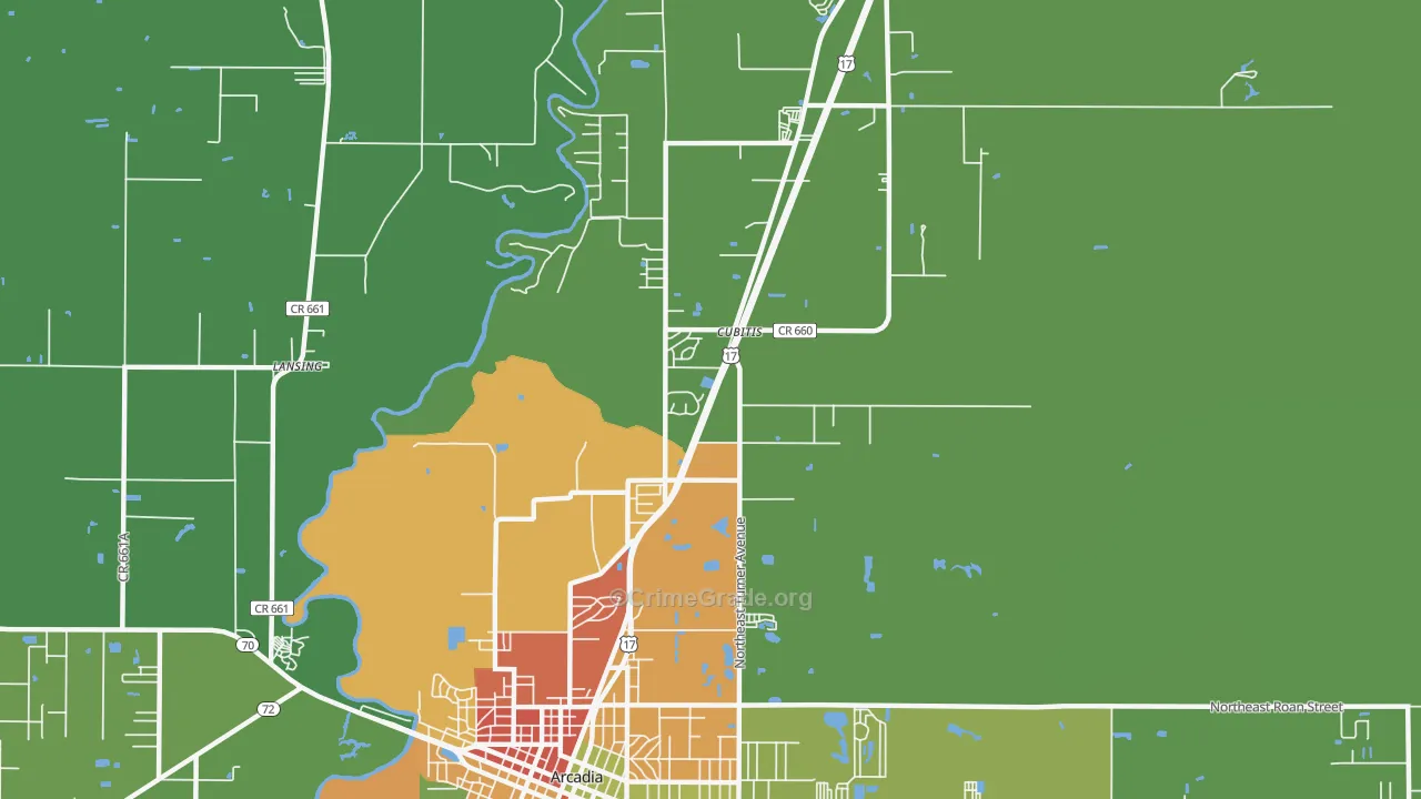Cubitis, FL Map of Burglary Rates