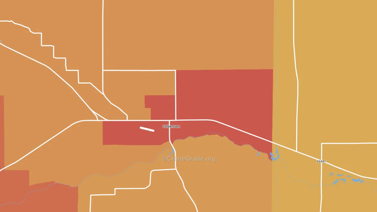 Culbertson, NE Map of Burglary Rates