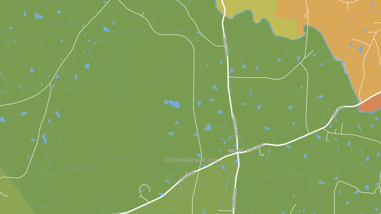 Culbreth, NC Map of Burglary Rates