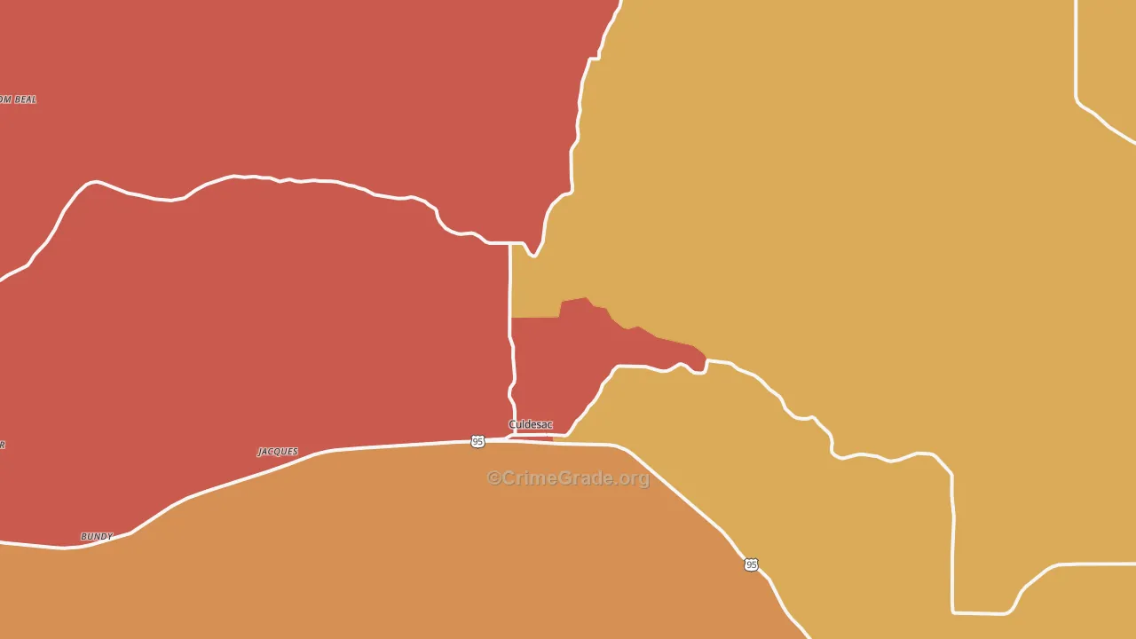 Culdesac, ID Map of Burglary Rates